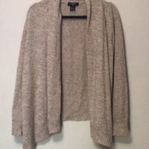 Drape Front Sweater. Verve Ami. Tan knit. Size L. EUC